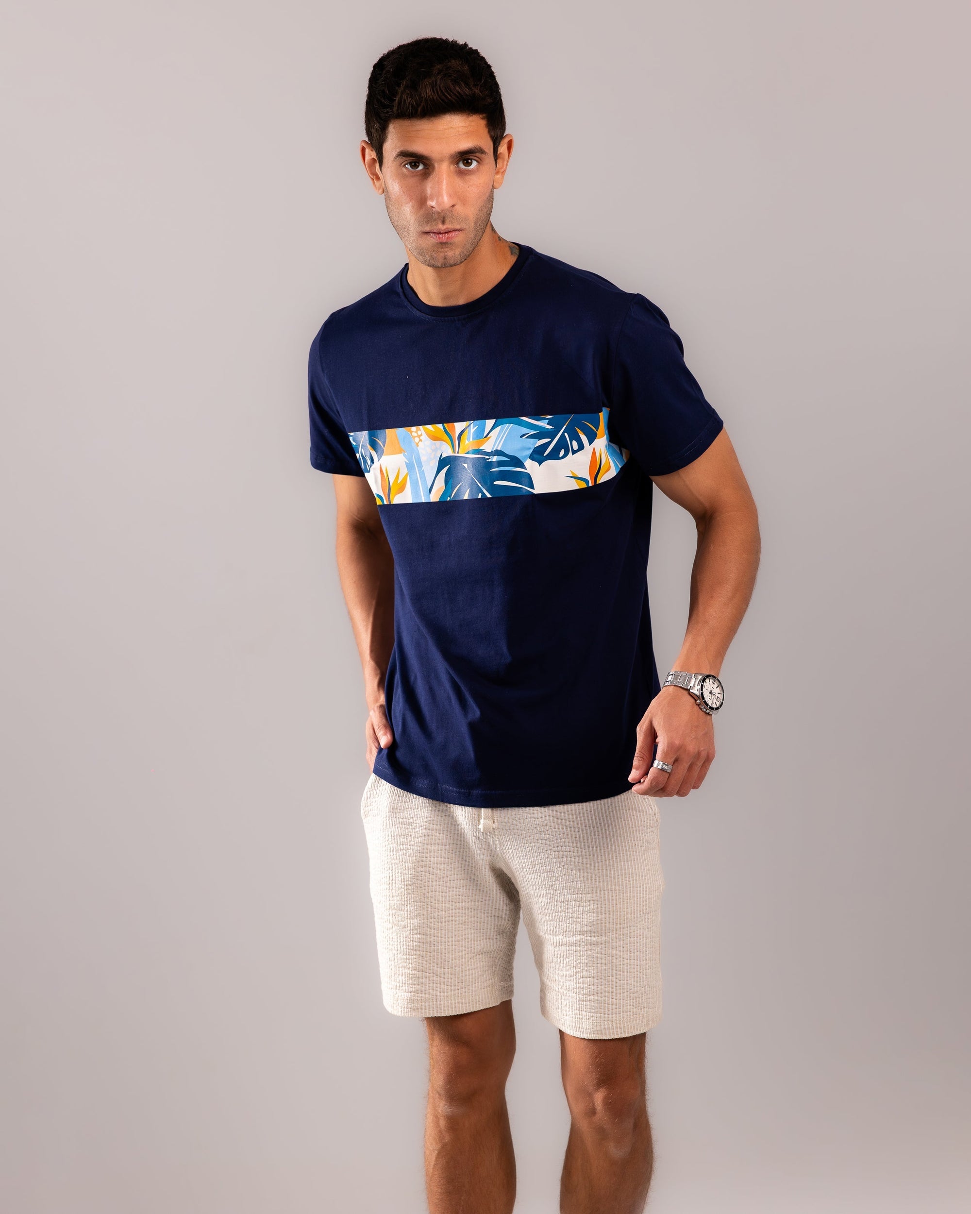 Coastal Echo Tee - Navy