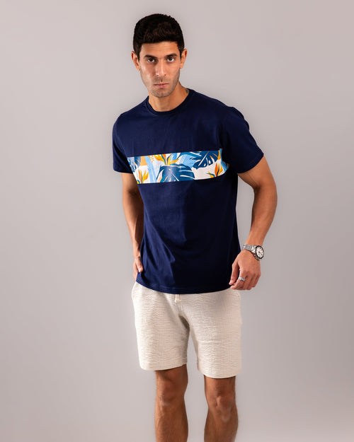 Coastal Echo Tee - Navy