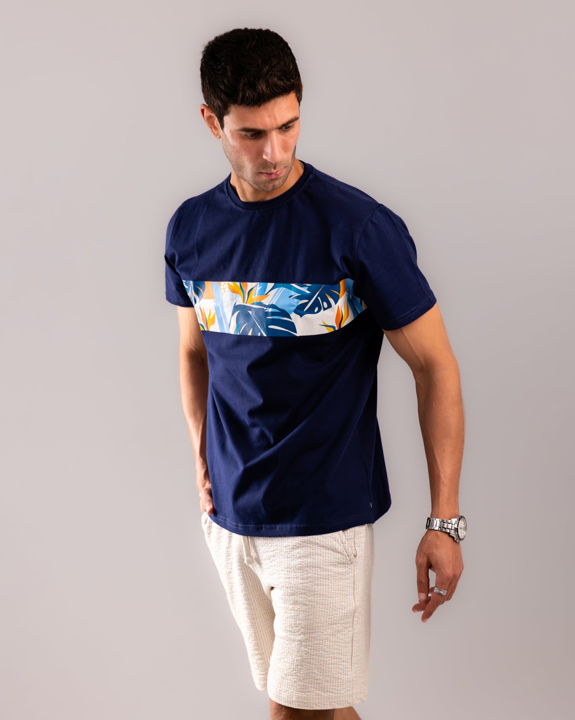 Coastal Echo Tee - Navy