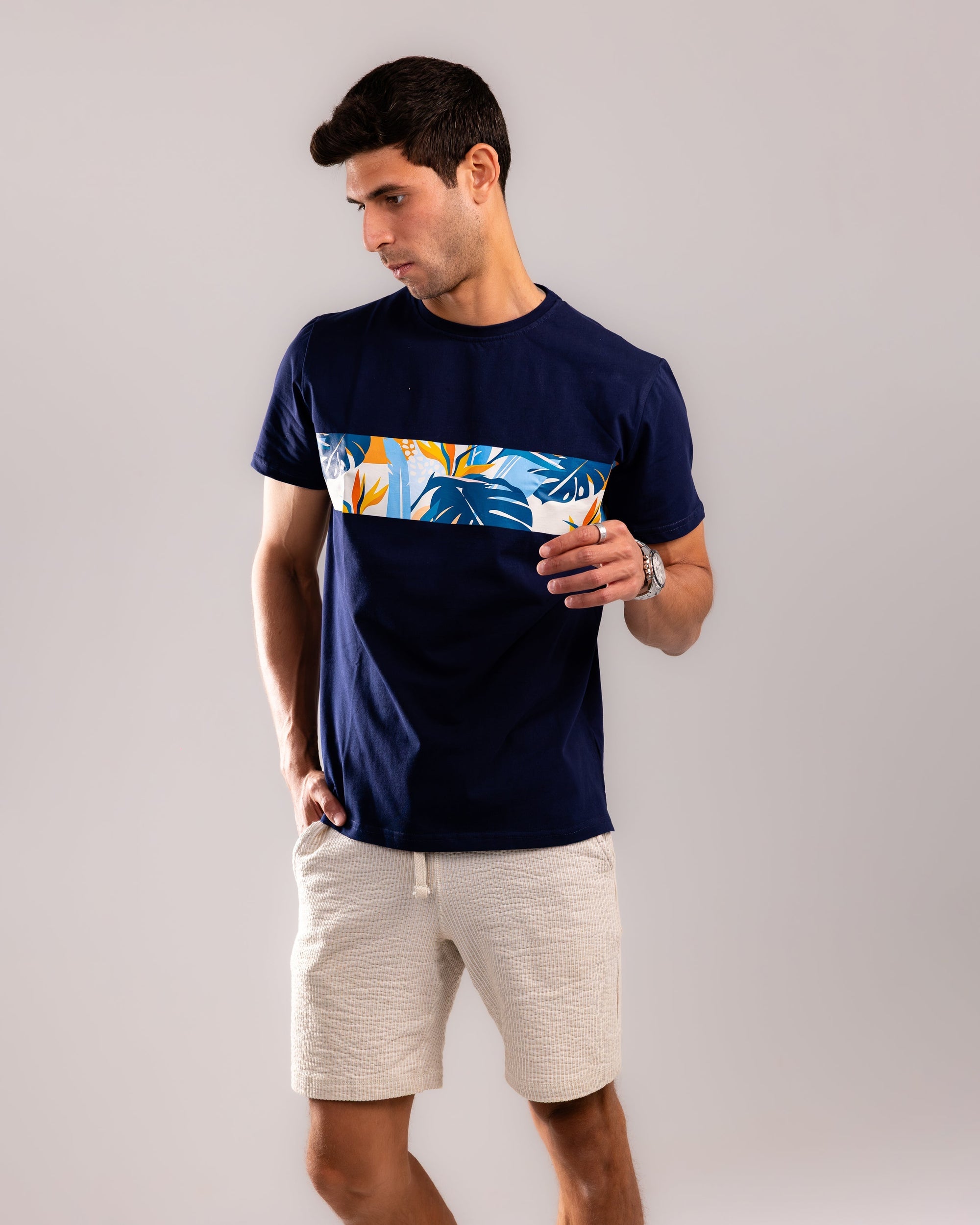 Coastal Echo Tee - Navy