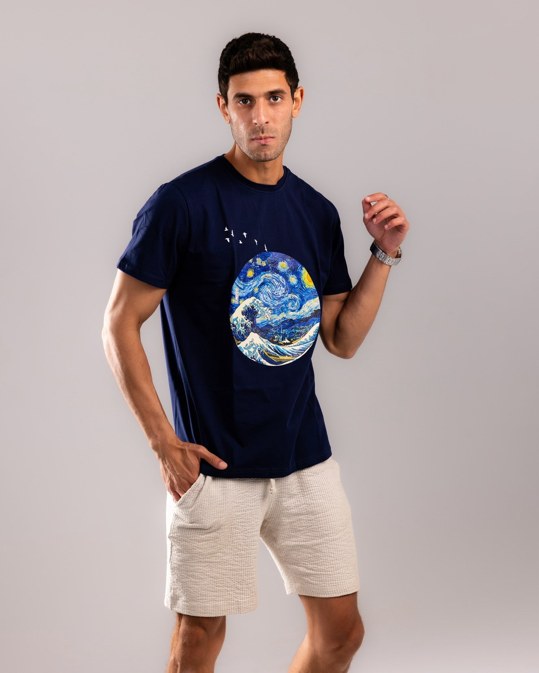 Stellar Voyage Tee - Navy